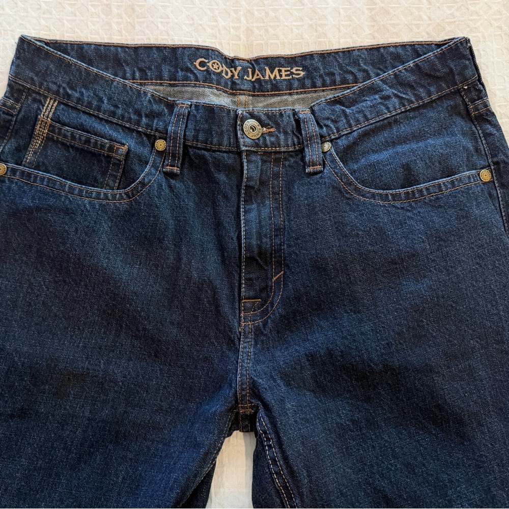 Cody James Men's Dark Blue Straight Jeans